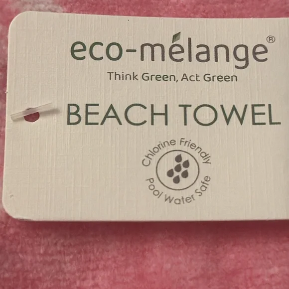 ECO-MELANGE BEACH TOWEL - Pink Martini Glass Patterned - Reversible - Picture 8 of 12